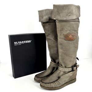 EL VAQUERO Peruvian Connection Sonora Boot EU41 Moss Green Distressed Leather